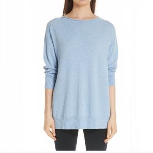 Lafayette 148 New York Light Blue 100% Cashmere‎ Sweater